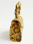 Yellow Snakeskin-Embossed Leather Sisi Eko