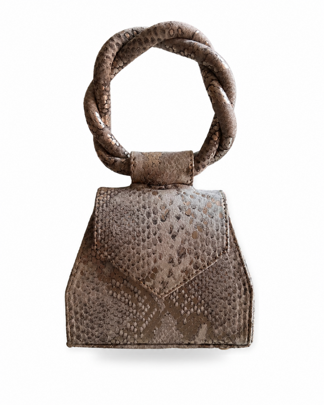 Gold and Beige Sisi Eko Mini Bag