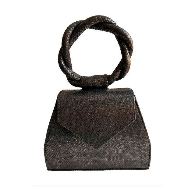 Iridescent Black Snakeskin Sisi Eko