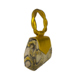 Two-Tone Gold and Snakeskin Embossed Leather Sis Eko Mini