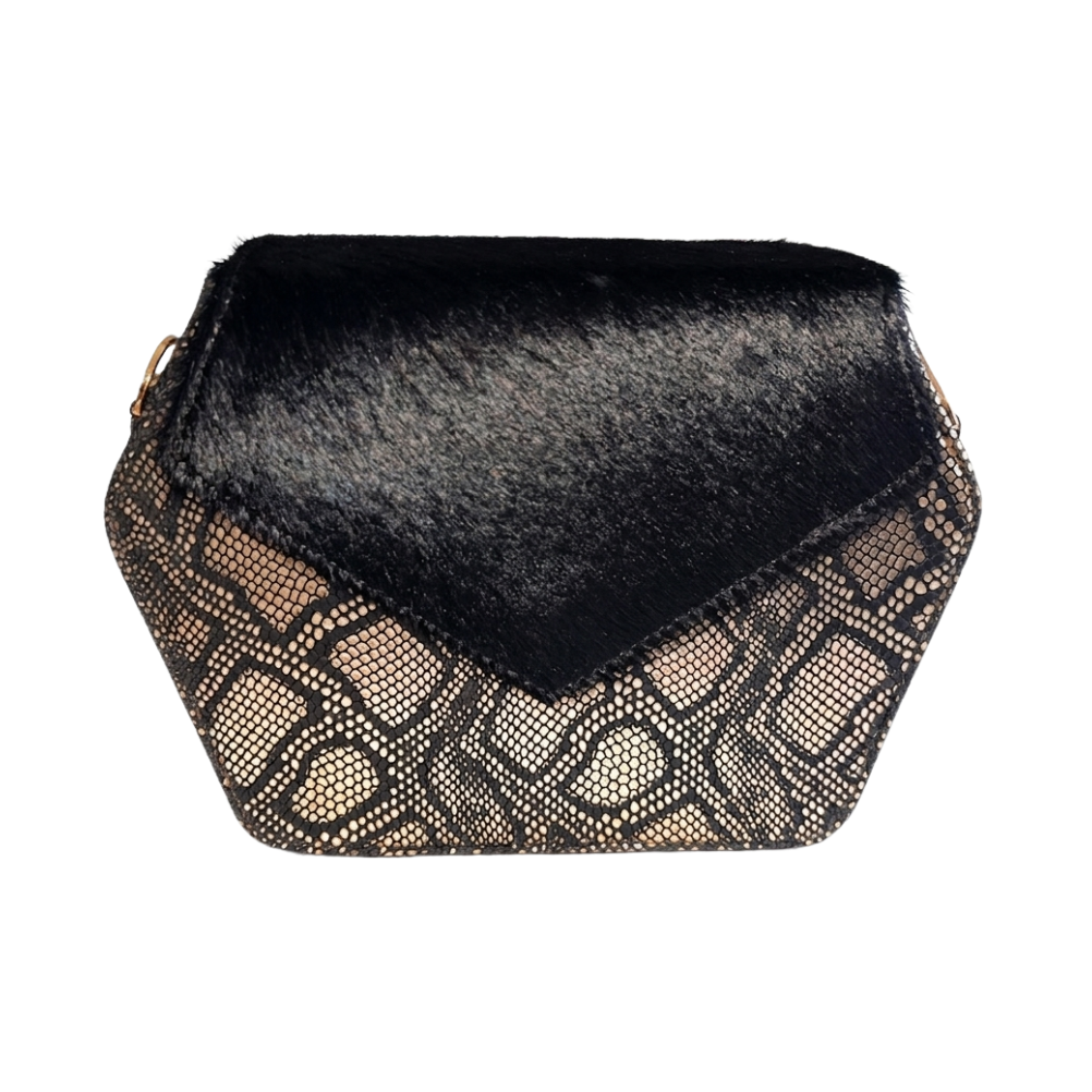 Black and Gold Two Tone Dara Bag
