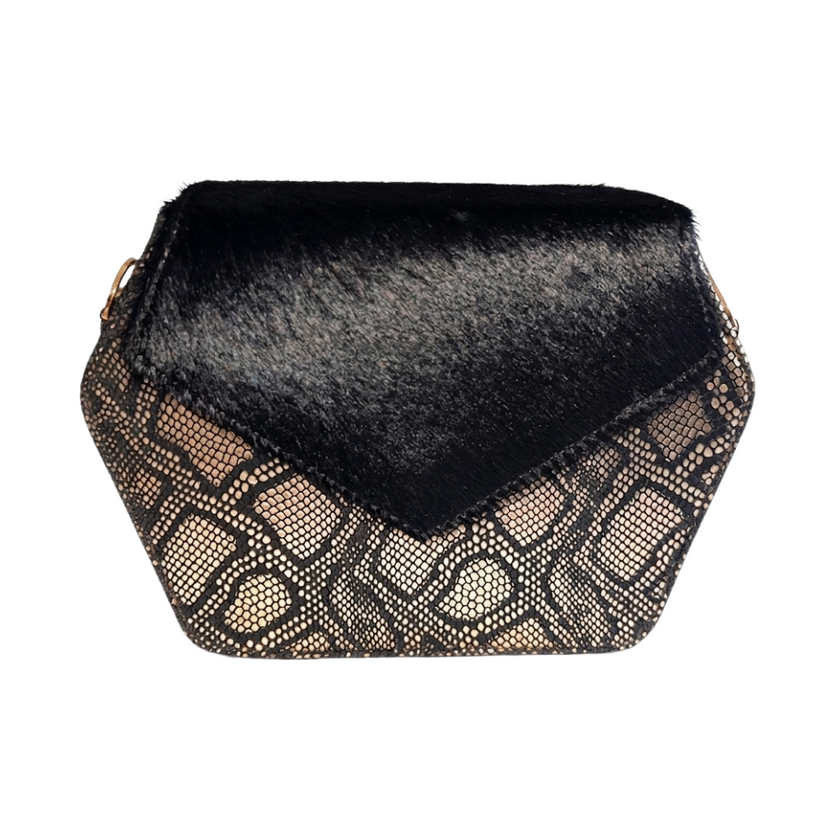 Black and Gold Two Tone Dara Bag